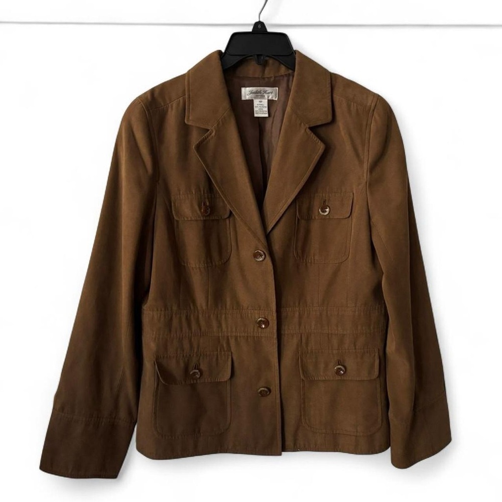 Judith Hart Petites Brown Suede Blazer